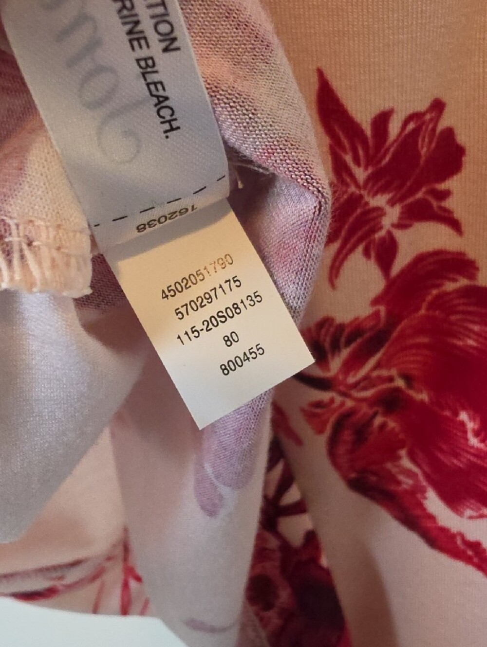 Soma Floral Racer-Back Cami - Pink with Red Rose Print and Lace Trim - Small - Picture 4 of 9